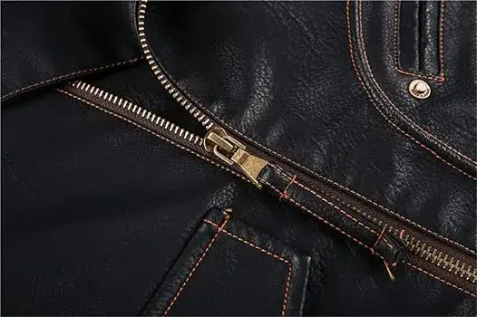 Metal zipper hardware close-up