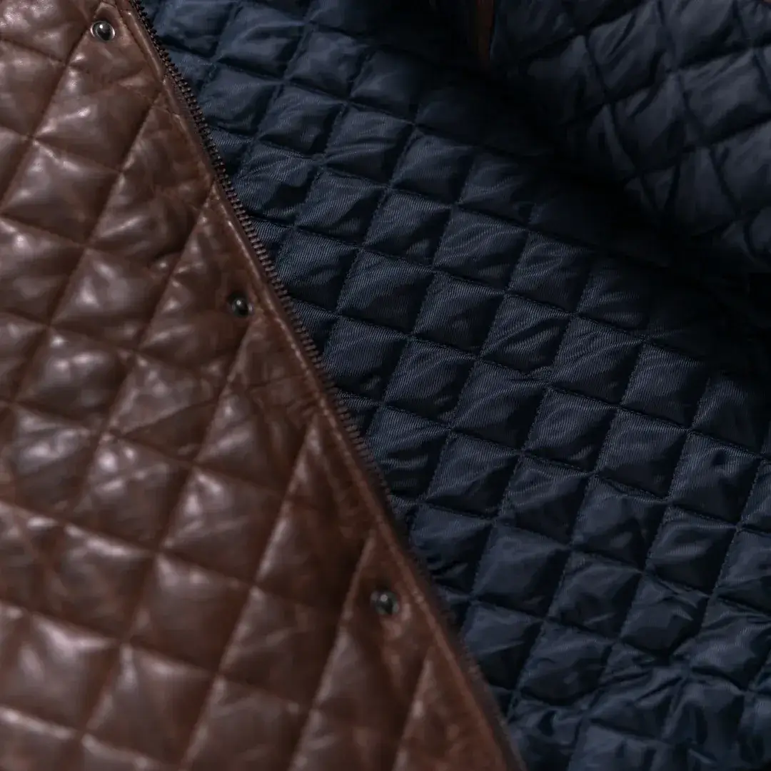 Finest leather jacket craftsmanship detail