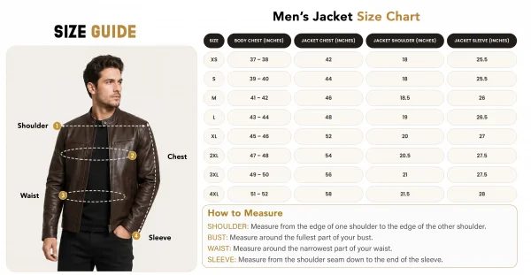 Men Size Chart Jackorist