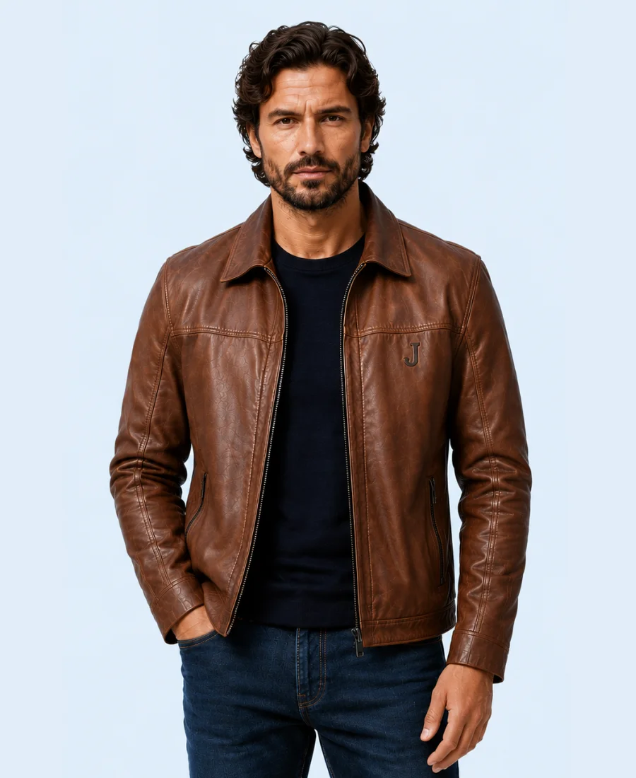 Men's Brown Maverick Genuine Leather Jacket